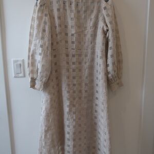 Simonett Gingham Textured Midi Dress